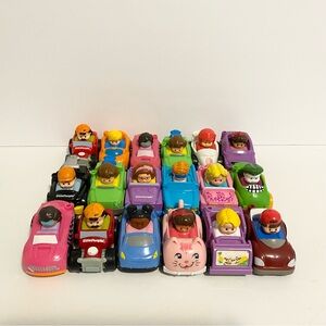 Wheelies Car Lot Little People 18 Total Race Boy Girl Chunky Toddler 2012 Bundle